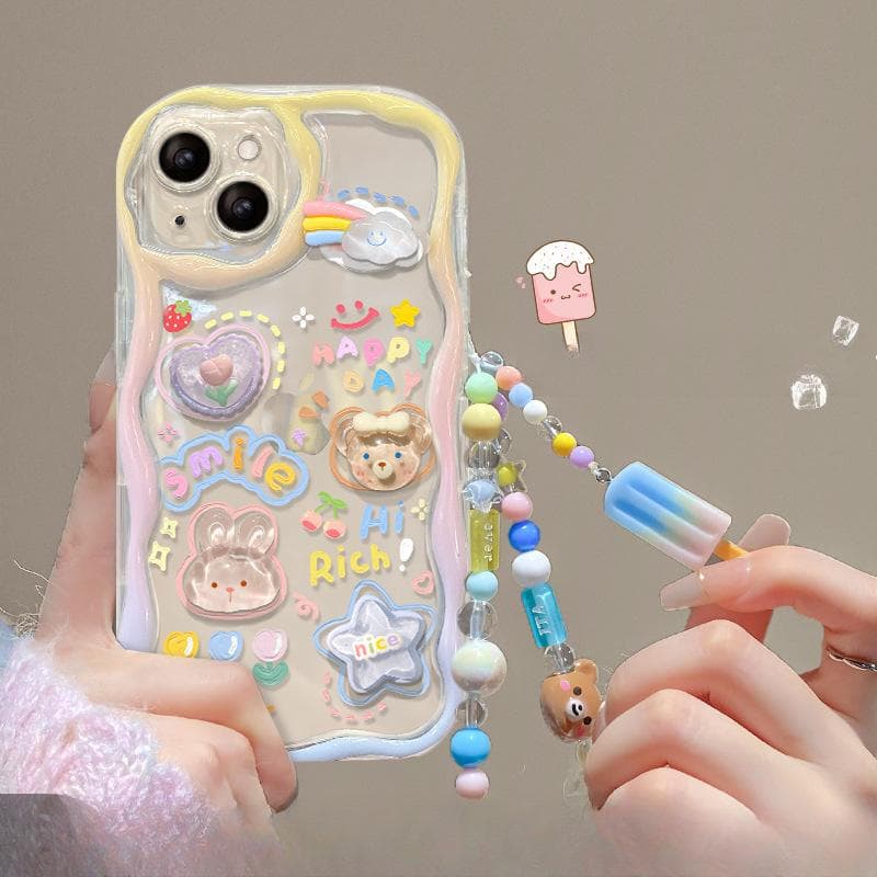 Three-dimensional Doll Cloud Chain Suitable for Apple 14 Mobile Phone Case Iphone13promax Silicone Soft Shell Cute Xs iPhone 16