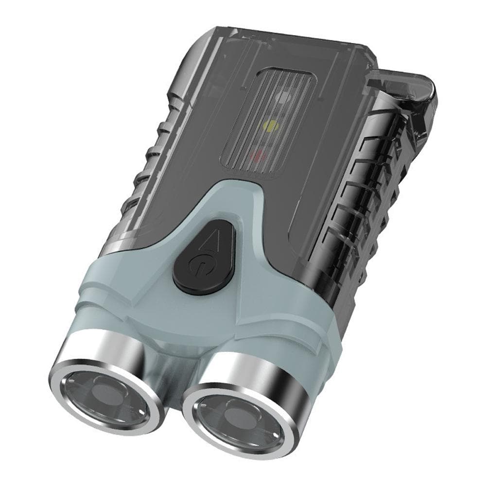 Compact Size Dual-Light Flashlight USB Rechargeable High Brightness Keychain Light Portable Outdoor green