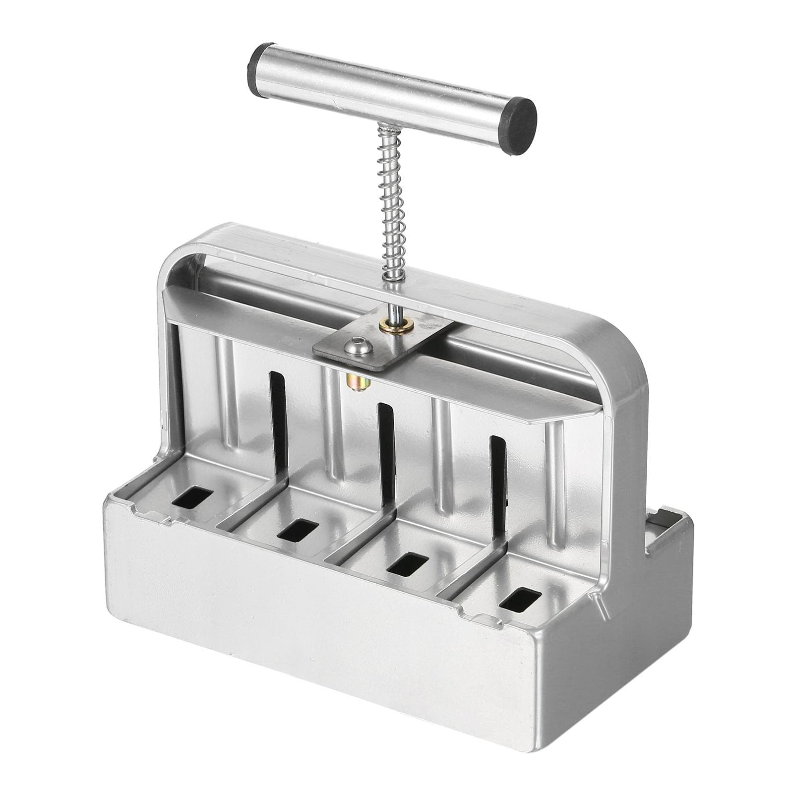 Soil Blocker Soil Block Maker 2 inch 8 Cell Soil Blocking Tool kit with 3 Sizes Seed Pins bare metal silver