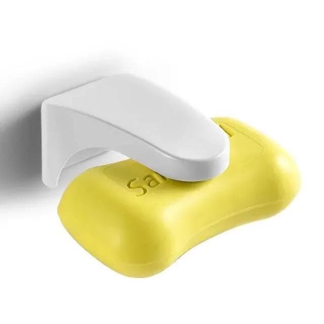 1PCS Magnetic Soap Holder Magic Soap Dish Organizer Bathroom Accessories Wall Mounted Sponge Holder Bathroom Kitchen Storage Rack white