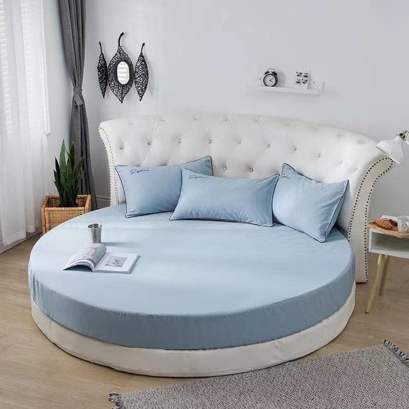 High Grade Pure Cotton Round Bedspread 200cm Round Bed Sheet 100% Cotton Solid Color Bed Skirt No Pillowcase 1pc Sheet 220cm