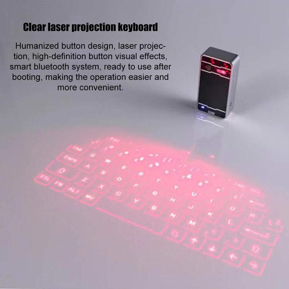 Wireless Projection Bluetooth Virtual Keyboard for Smartphone and Tablets white