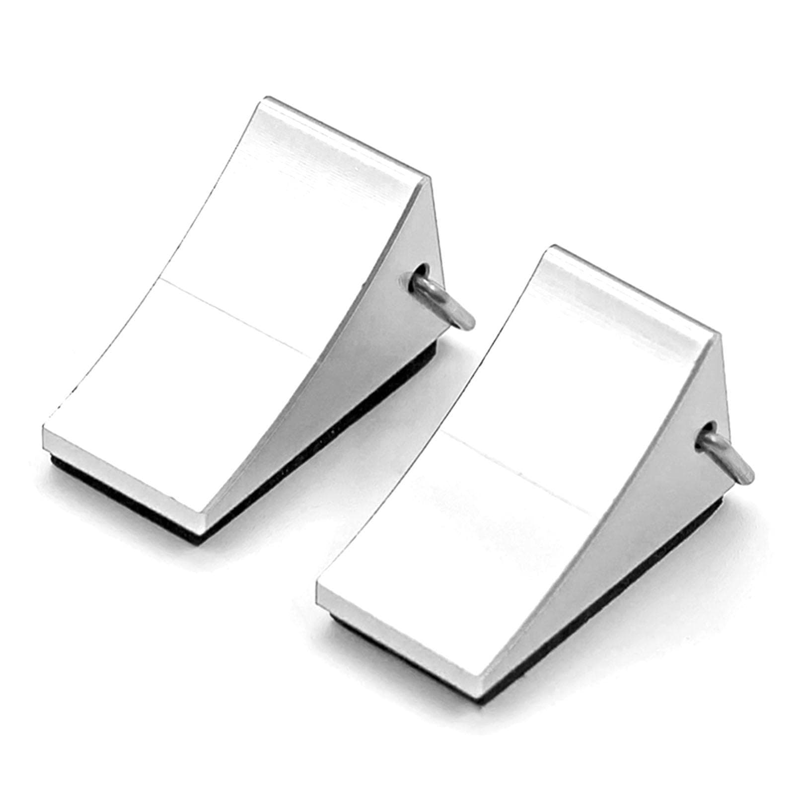 Aluminum Alloy Wheel Chock 2pcs RC Car Fix Block for 1/14 1/12 1/10 RC Car silver