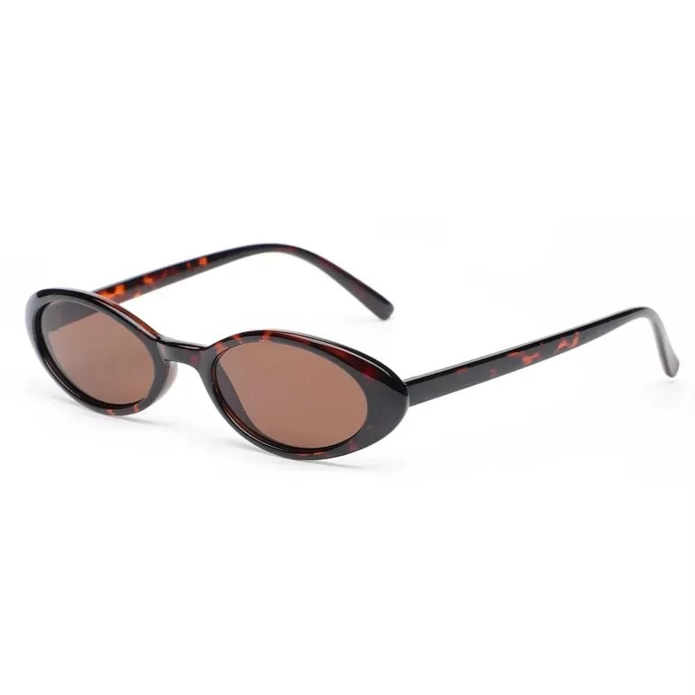 Sexy Small Oval Women Sunglasses Fashion Leopard Brown Retro Colorful Shade Eyewear Female Sun Glasses