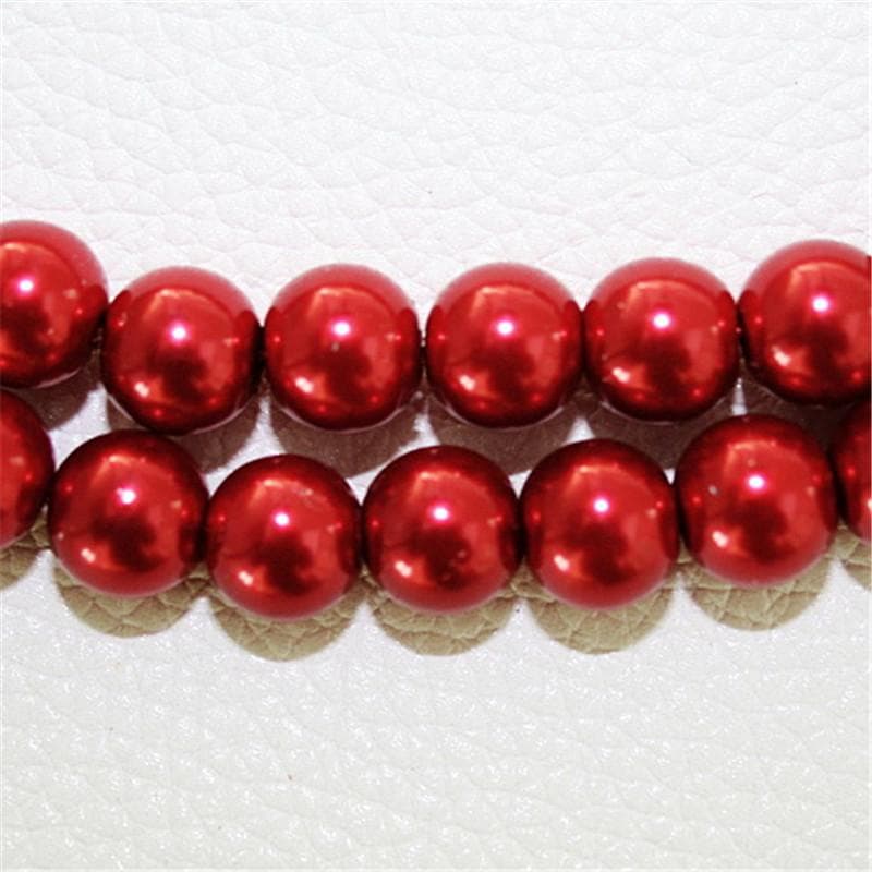 Glass Pearl Bead.Ready Stock.4mm 6mm 8mm 10mm .For Beading Jewelry Diy Craft.Crochet.Beading.Knitting 6mm 145pcs red