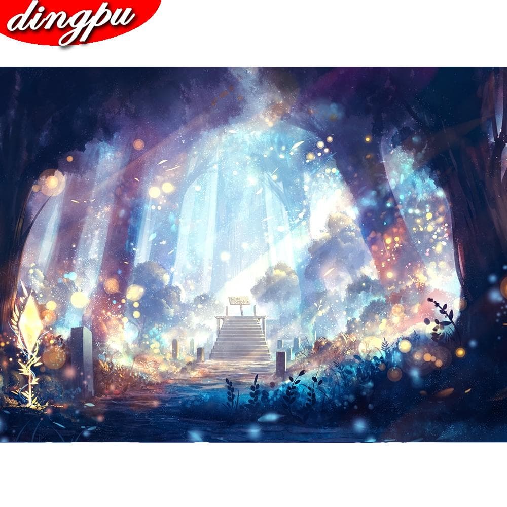 5D Diamond Painting Landscape Full Round Embroidery Mosaic Cross Stitch Home Decoration Gift 20X30CM