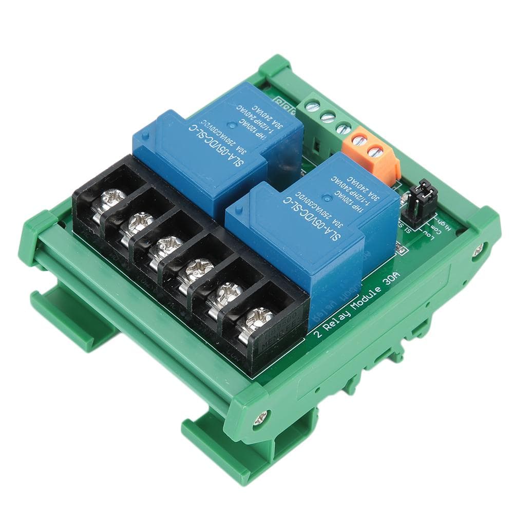 2 Channel 30A 5V Relay Module with Optocoupler Isolation Support HighLow Level Trigger