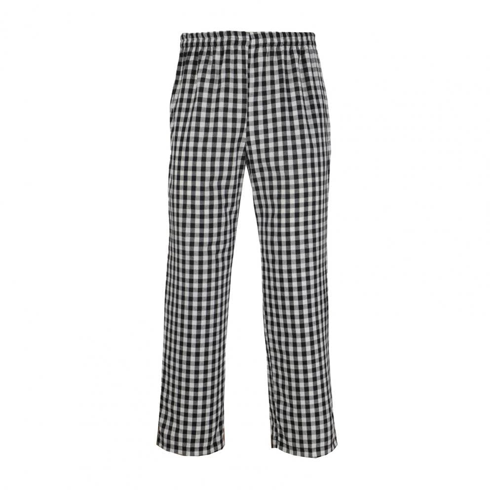 Men Pants Elastic Waist Loose Side Pockets Soft Breathable Plaid Print Casual Gym Traning Jogging Sweatpants Long Outdoor Trouse M black white
