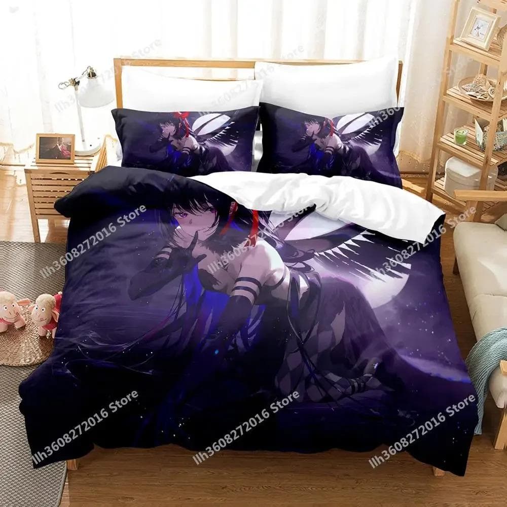 Magica Devil Homura Akemi Bedding Set Single Twin Full Queen King Size Bed Set Adult Kid Bedroom Duvet cover Set Anime Bed 70x133cm 2pcs