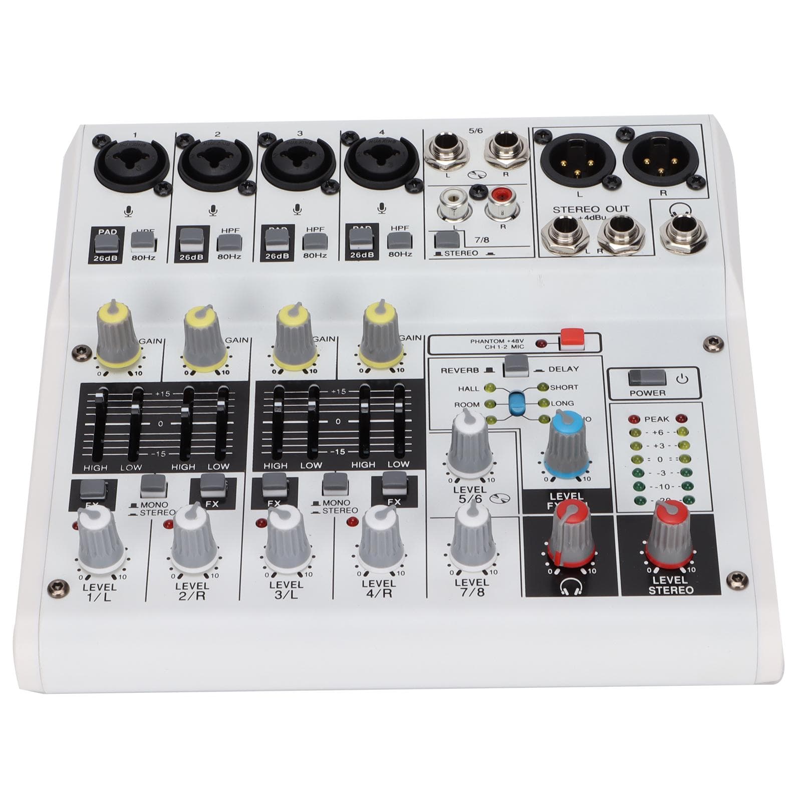 8 Channel Ultra Compact Mixer Boutique Quality o Mixer with USB Interface for Studio Stage US Plug