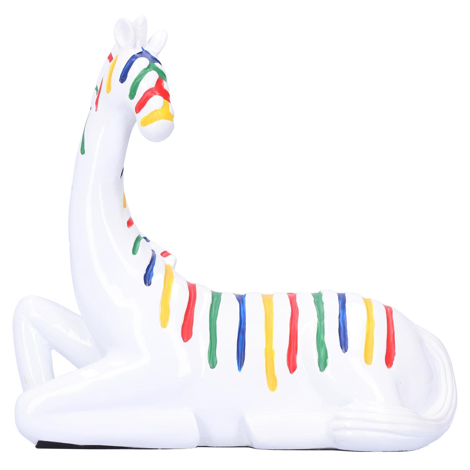 Ceramic Figurine Kneeling Colorful Horse Craft Decoration Home Desktop Ornament Birthday Gift