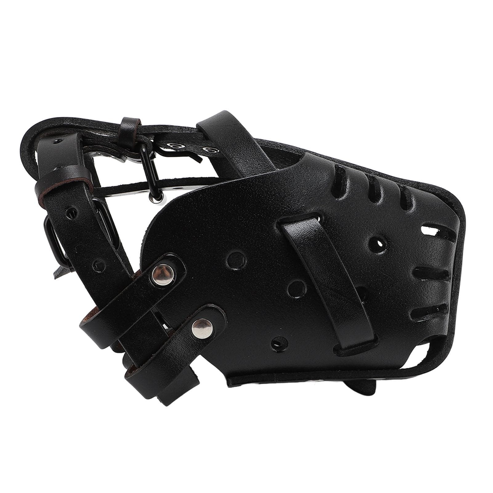 Dog Muzzle Adjustable Fit Comfortable Faux Leather Basket Muzzle for Anti Barking Anti Chewing