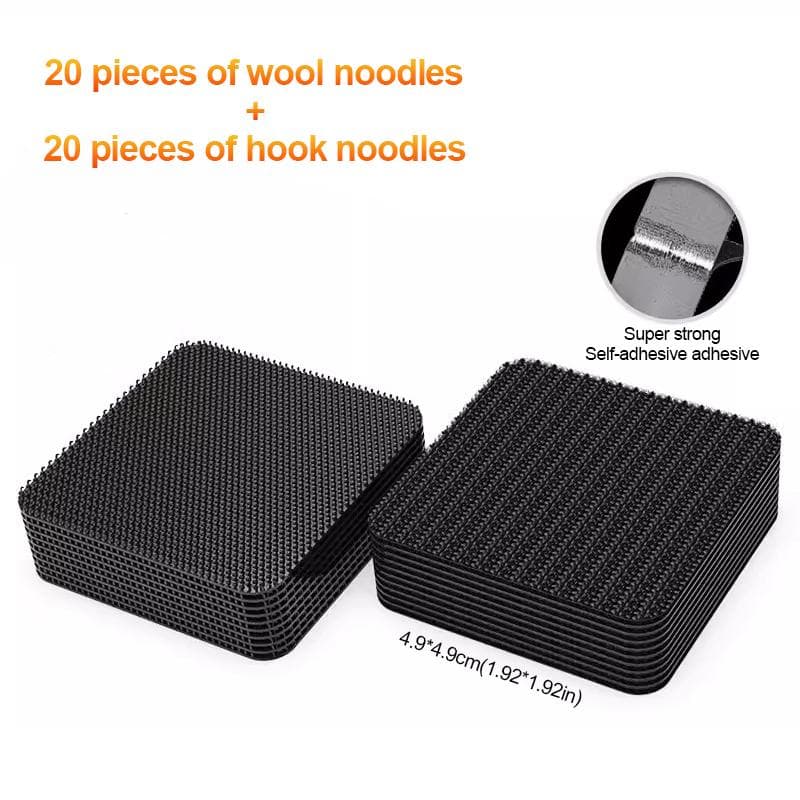 SEAMETAL Car Mat Fastening Stickers Universal Self Adhesive Fastener Car Floor Mat Clips Adhesive Tape for BMW X3 X5 Mercedes Benz 20pcs black