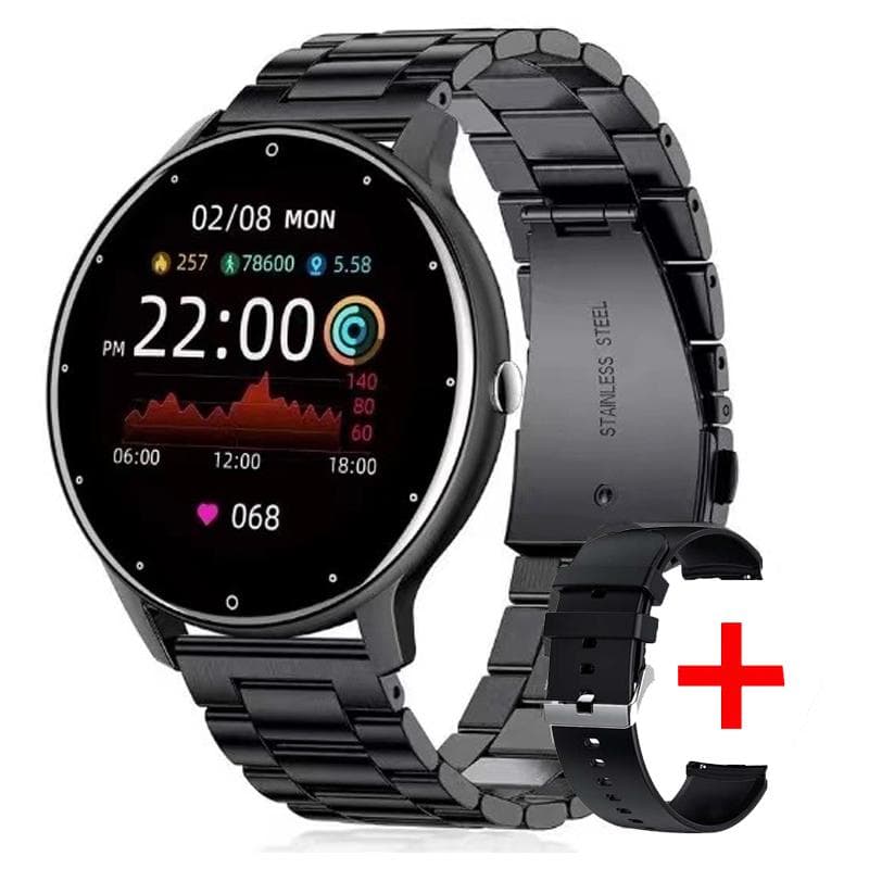 Smart Watch Men Ladies Full Touch Screen Heart Rate Detection Sports Fitness Call Pedometer Waterproof Watch for Android IOS