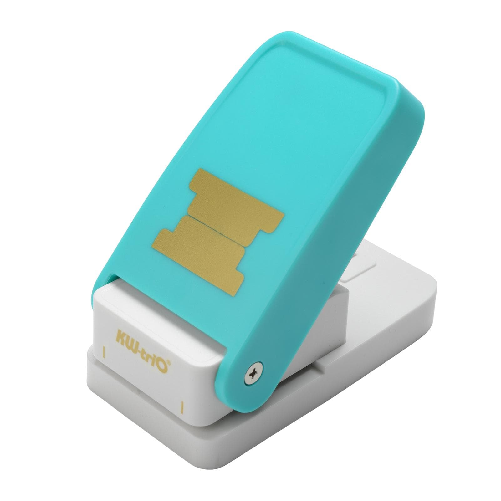 KWtrio BQJ04 Tab Punch Looseleaf Separator DIY Index Sticker Label Puncher Divider Paper Punch blue