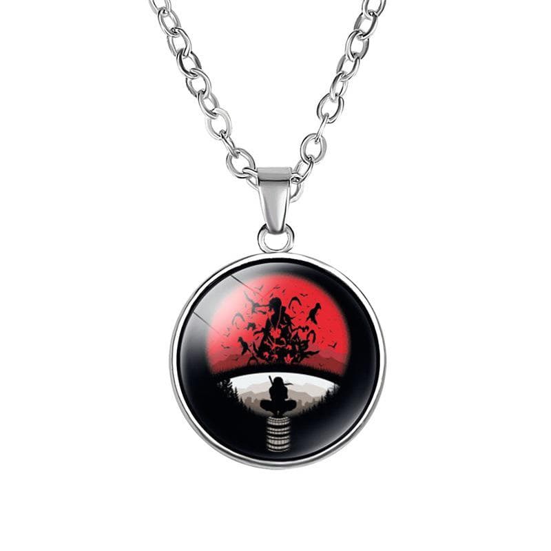 Naruto Time Gemstone Glass Pendant Necklace Cartoon Anime Character Cute Style Jewelry Chain Necklace Birthday Gift 8