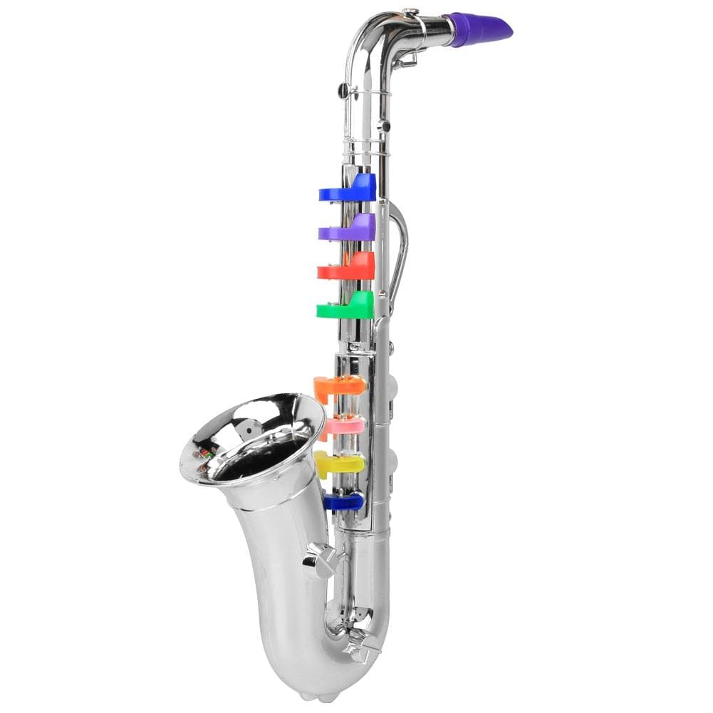 Plastic Children Saxophone Toy Mini Saxophone Sax Children Musical Instrument Toy GiftSilver silver
