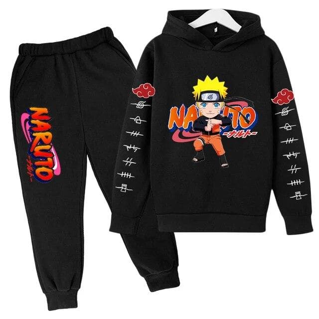 Naruto Hoodie Kids Clothes Boys Hoodies Avatar Kakashi Harajuku Loose Sweatshirts Top Autumn Spring O Neck Kids Pullover Sets 140