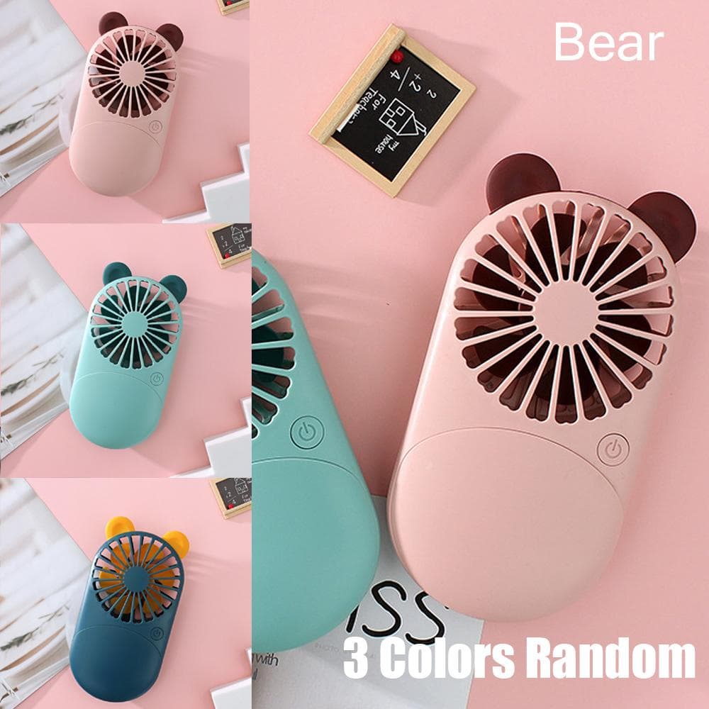 Portable Fan USB Rechargeable Hand Fans For Women Three Wind Speed And Night light Travel Make-up Mini Fan