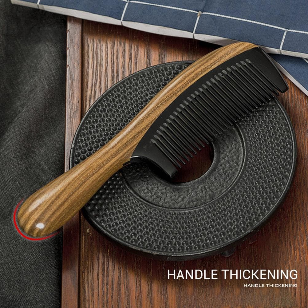 No Static Hair Comb Detangling Fine Tooth Wooden Hair Combs Green Sandalwood Buffalo Horn Comb