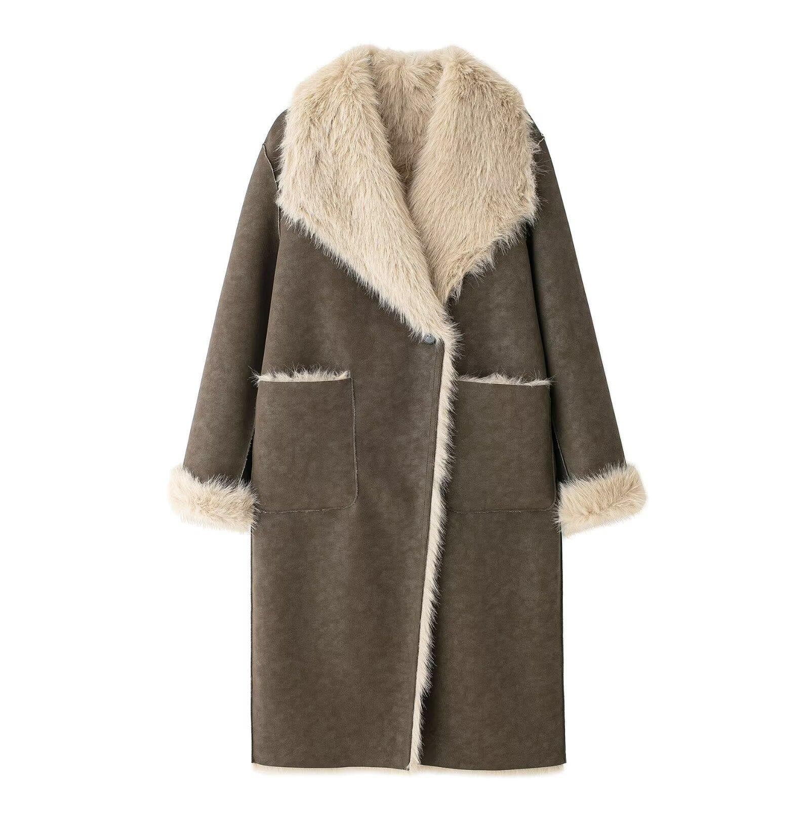 Winter New Women's Clothing Double-sided Long Coat Jacket L