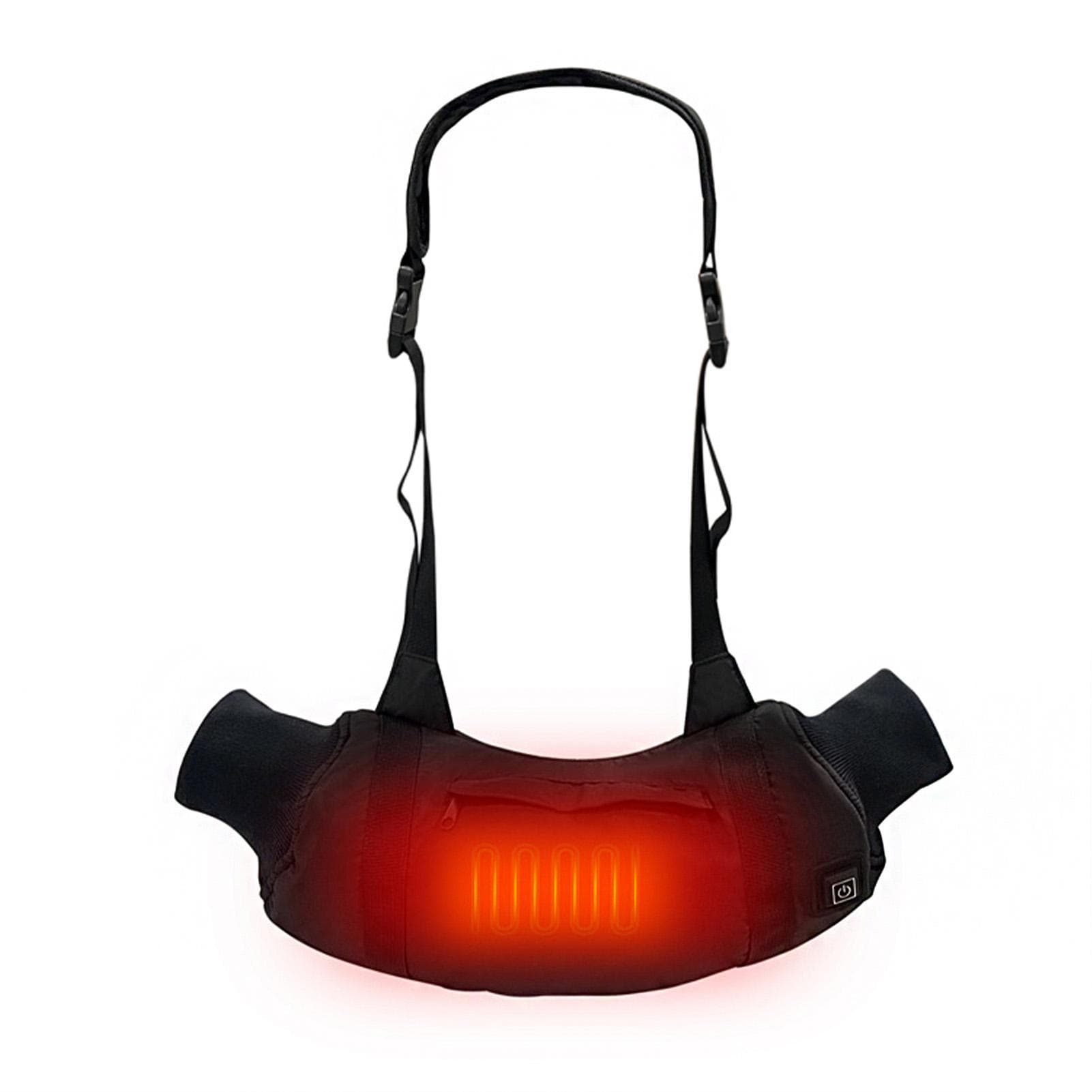Outdoor Temperature Adjustable Heated Hand Muff USB Rechargeable Hand Warmer for Ice Fishing Camping black
