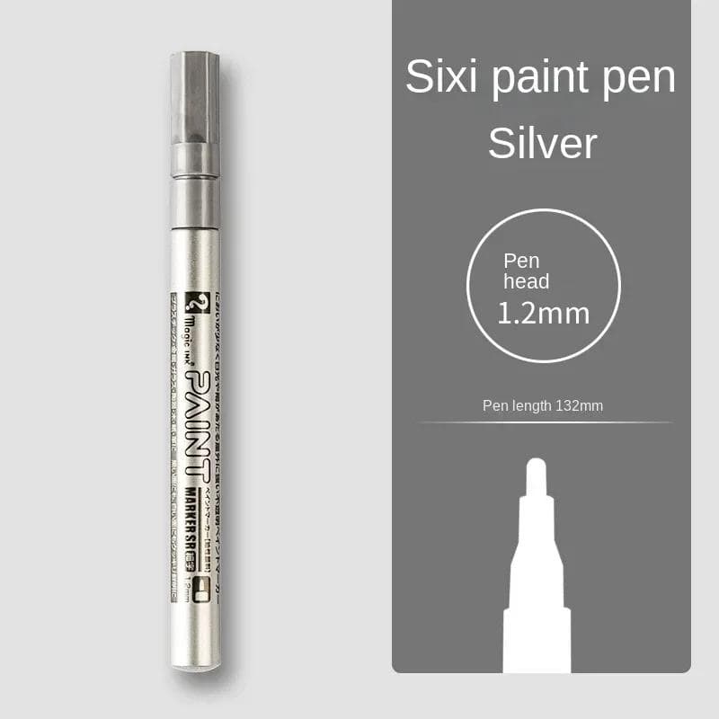 2.5mm/1.2mm Waterproof Permanent Pen Metal Paint Mark Gold and Silver Ceramic DIY Art Mark Comic Painting Statistics