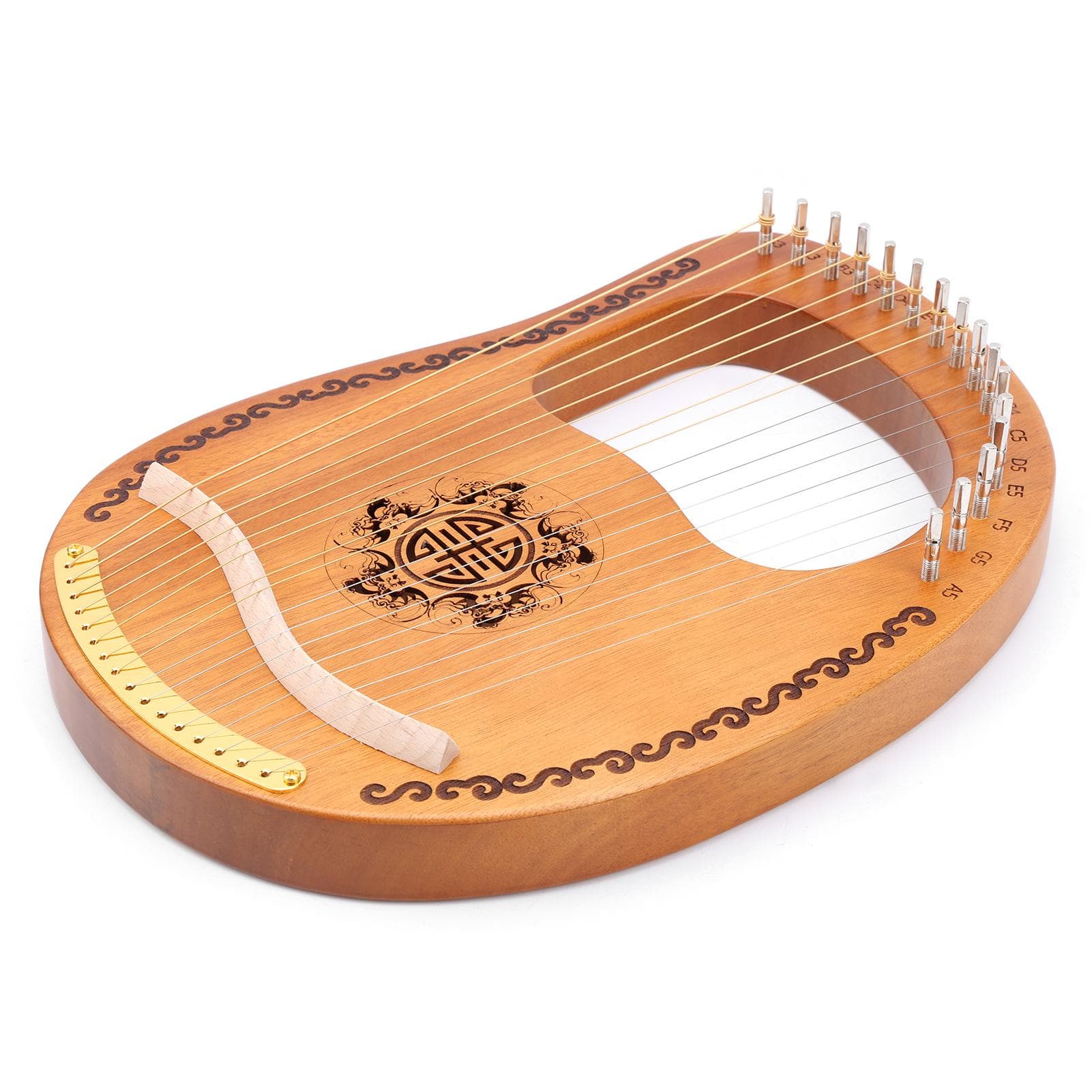 Harp 16 String Portable Small Mahogany Okoman Wood Beginner Musical Instrument HP?16