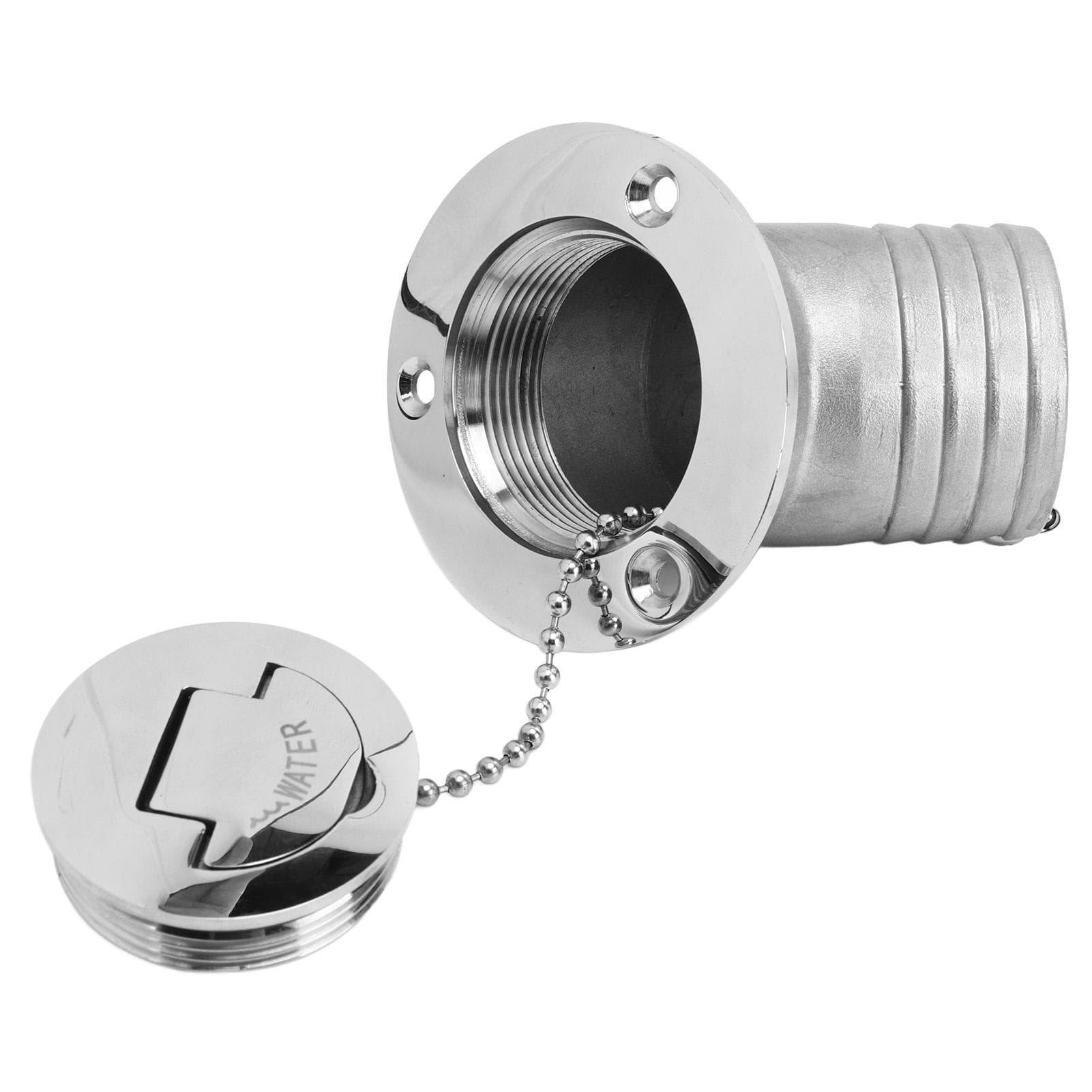 Boat Deck Filler Stainless Steel 45 Degree Small Flap 50mm Marine Yacht Tank Deck Fill for Water