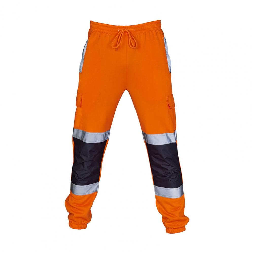 Reflective Safety Pants 360 Degree Reflective Zones High Visibility Nocturnal Outdoor Construction Worker Night Shift Running Bi L orange