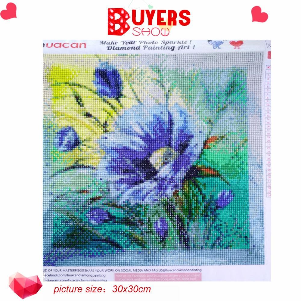 Diamond Painting Flowers 5D DIY Diamond Embroidery Mosaic Cross-stitch Picture 30x30CM