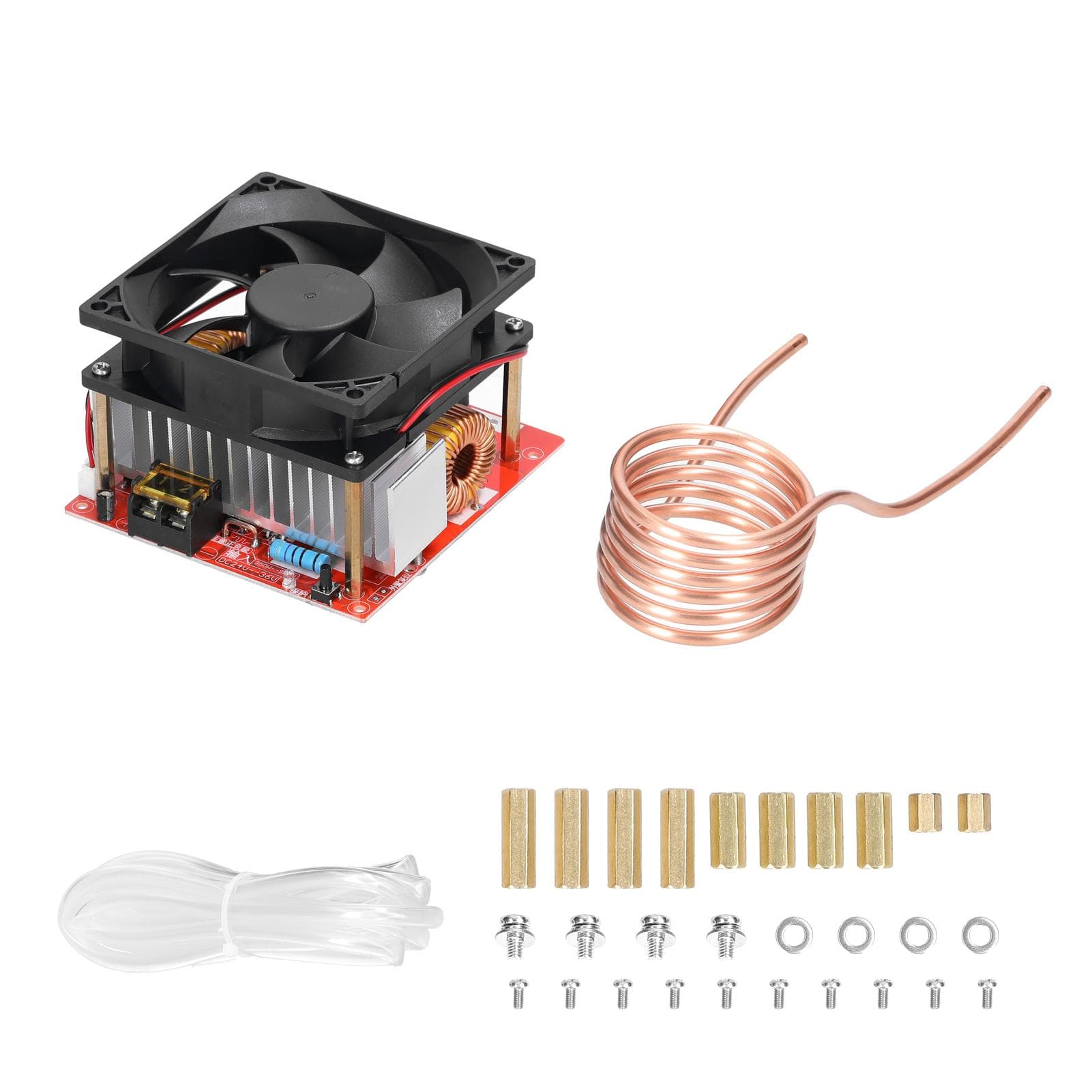 1000W ZVS Induction Heating Board Module Low Voltage Heater Coil Flyback Driver Heater with Copper Tube for DIY Small Parts Hardening Annealing multicolour