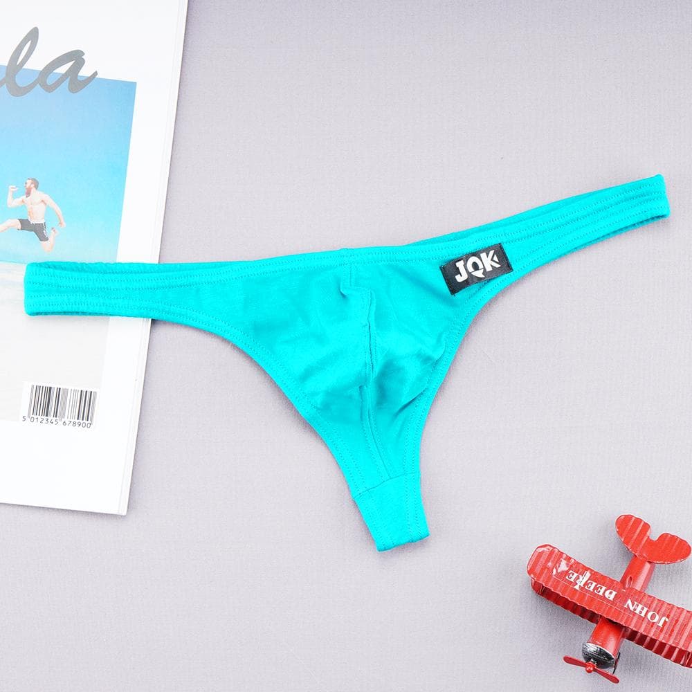 Men's Cotton Panties Elastic Ultra-thin Breathable Size M-XL Briefs Man Underwear Thongs M blue