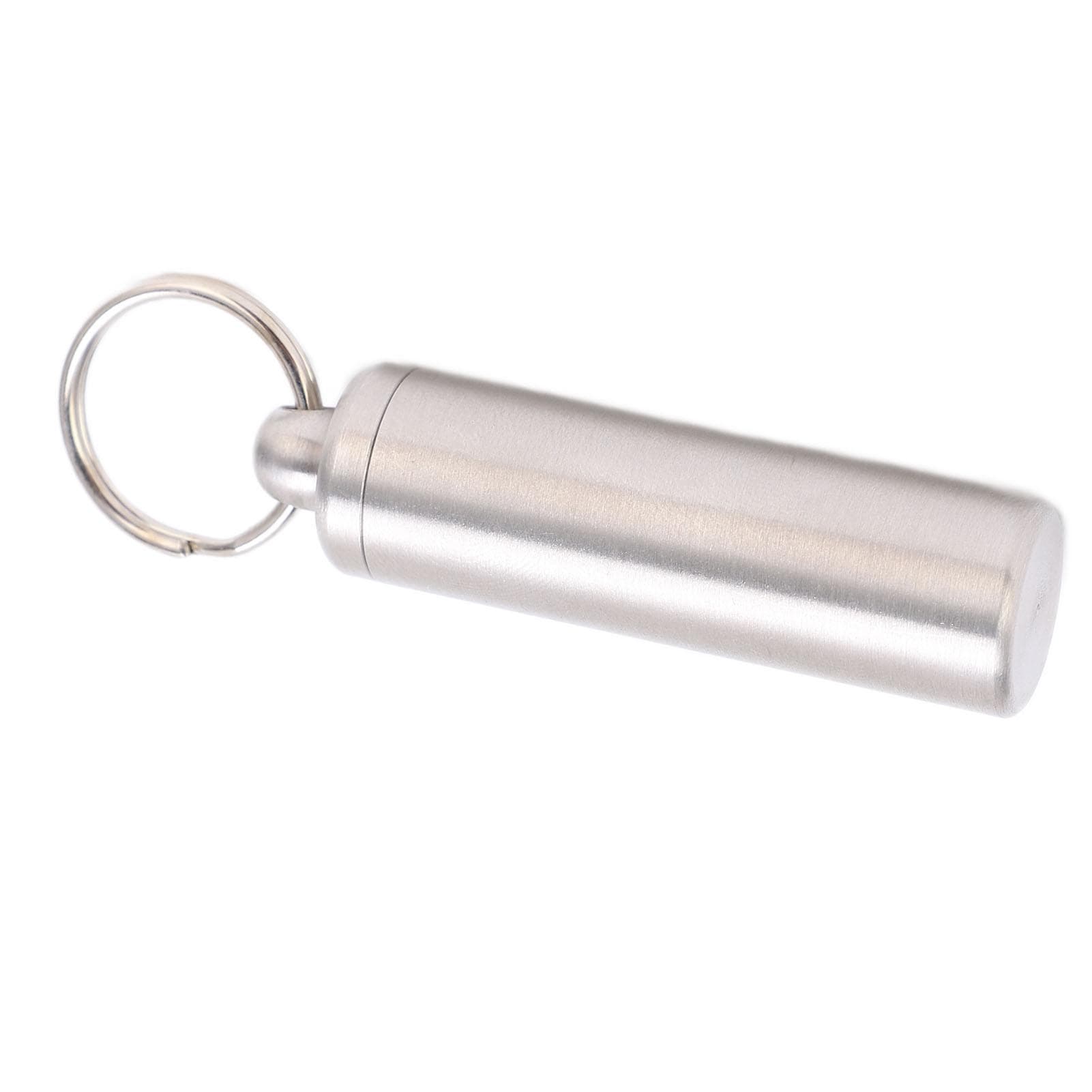 Emergency Pill Case Waterproof Mini Stainless Steel Medicine Box for Camping Traveling Hiking