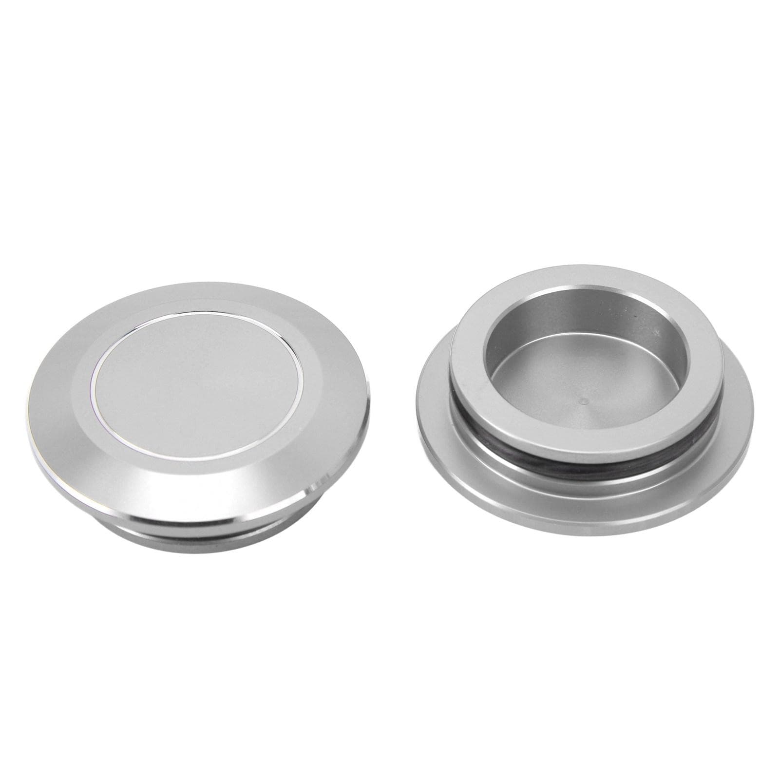 2pcs Motorcycle Frame Hole Cap CNC Aluminum Dustproof Frame Hole Plugs for CMX1100 Red silver