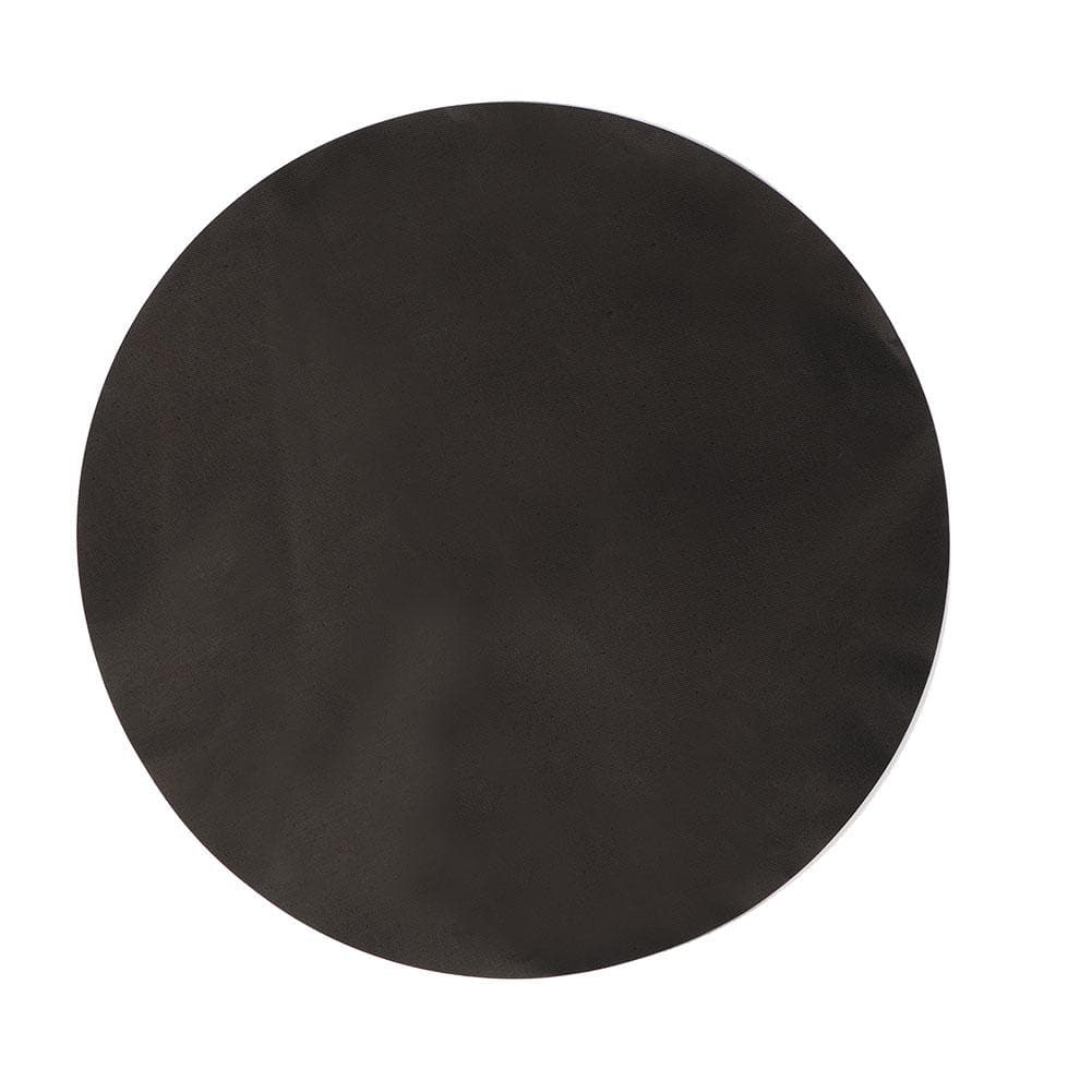 Wahsable Nonstick Heat Resistant Gas Stove Kitchen BBQ Silicone Mat Round Black 40cm