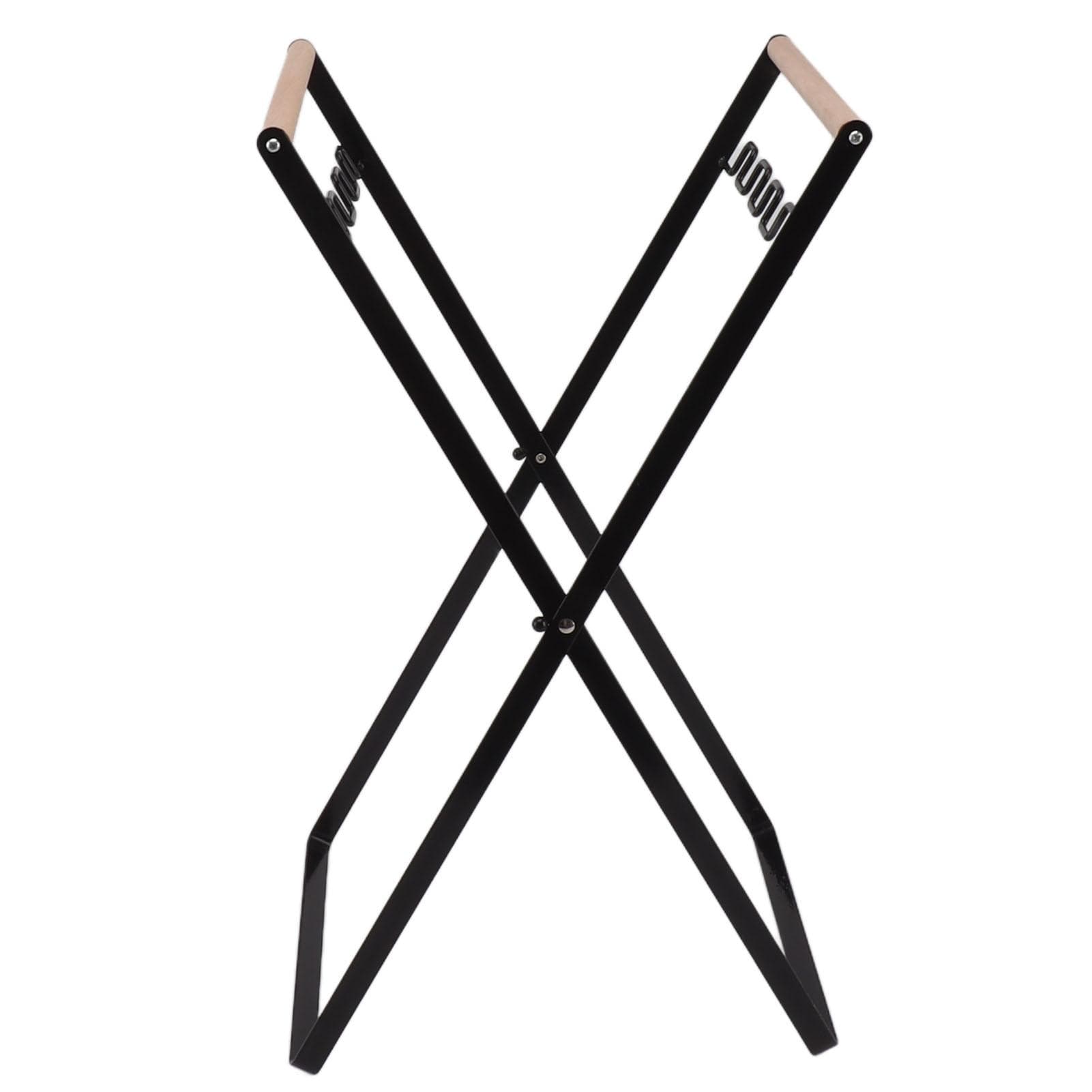Iron Trash Bag Holder Outdoor Leaf Bag Stand Foldable Trash Stand Holder for Camping White Black