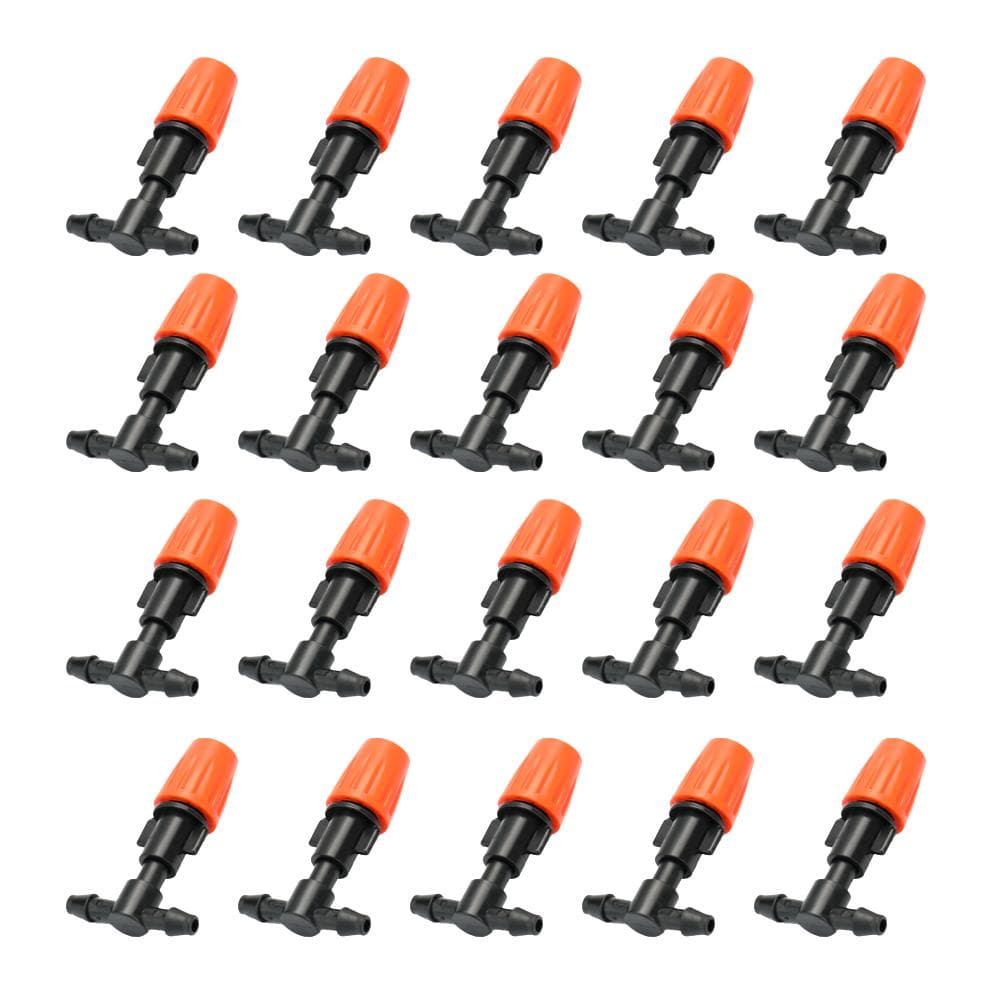 20pcs Small Size Plastic Adjustable Sprayer Nozzles Suits Garden Water Cooling Spray Sprinkler