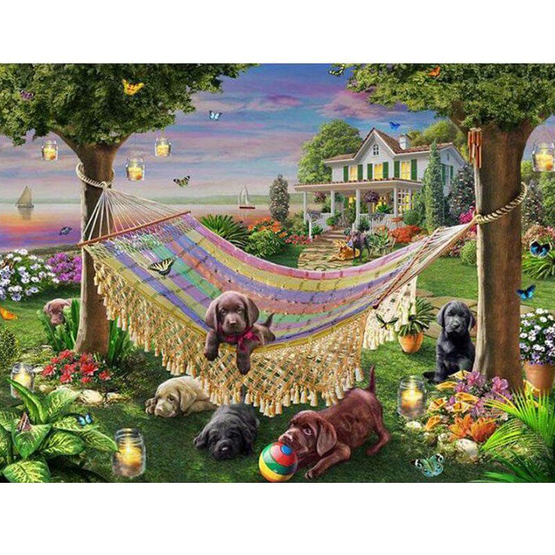 Cross Stitch DIY Diamond Embroidery Full Round Diamond Painting Mosaic Home Decor 20X30CM