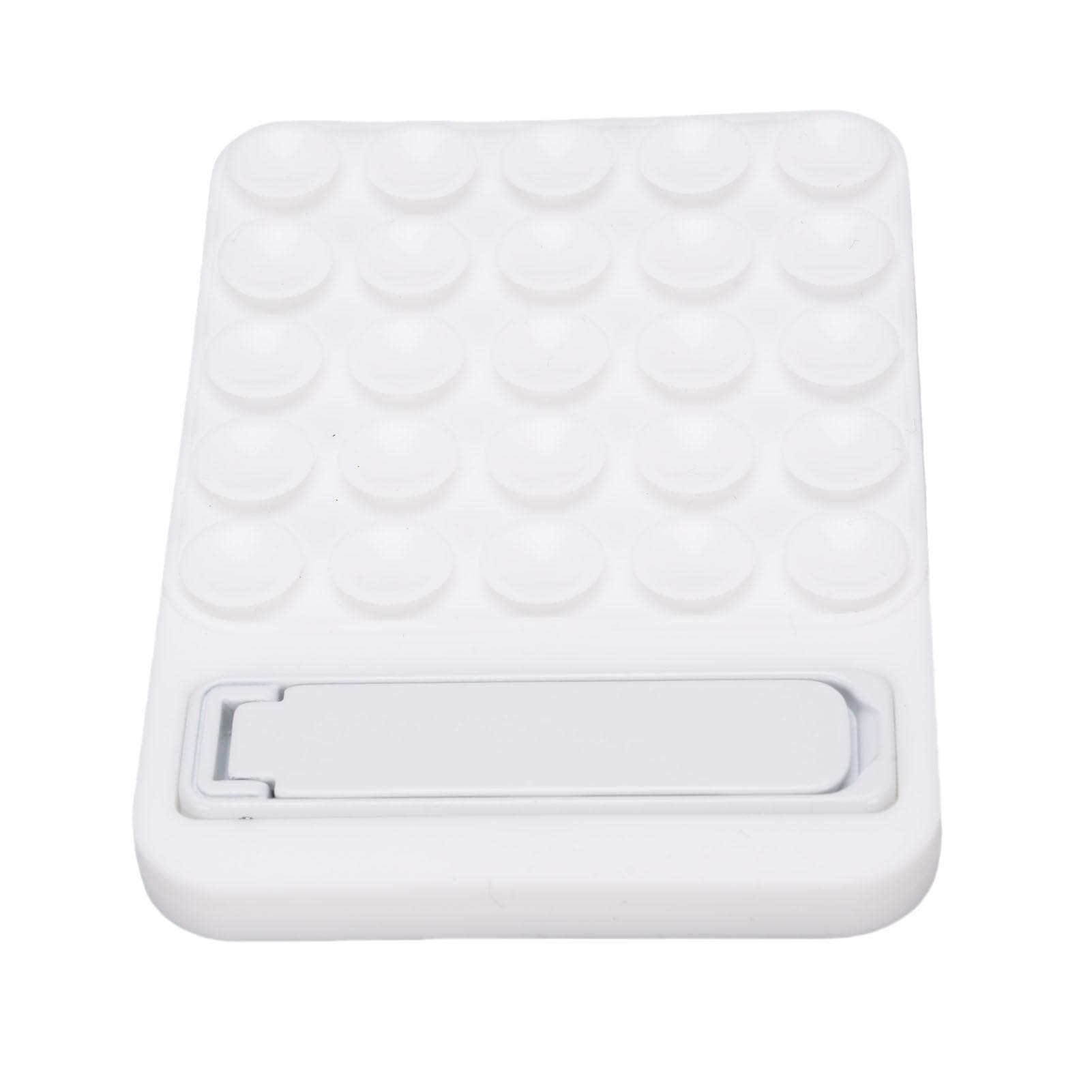 Phone Stand Silicone Suction Cup Phone Holder Mount for Selfie Live Streaming White