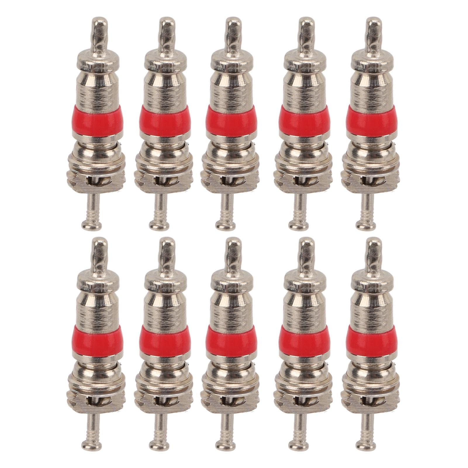10Pcs American USA Valve Core Nickel Plated Copper Tire Tyre Valve Core for Electric Vehicles
