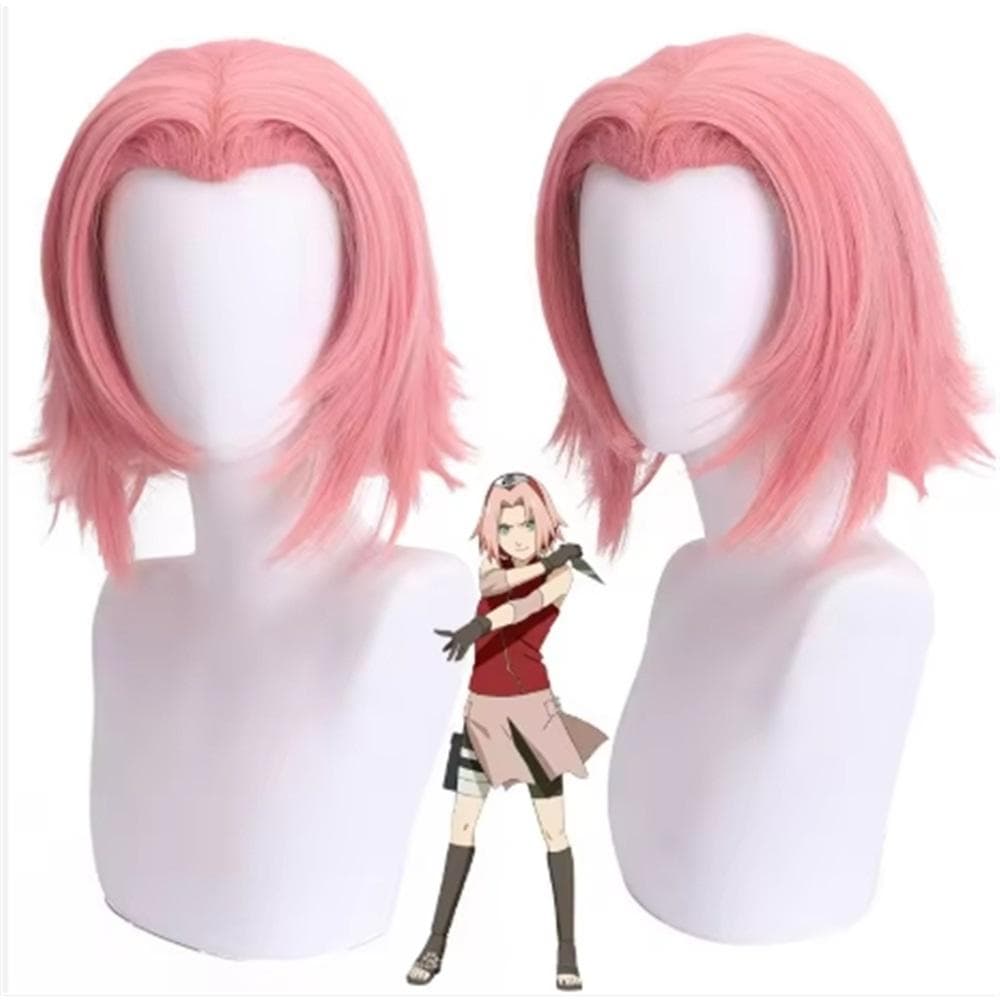 Anime Haruno Sakura Cosplay Costume Top Skirt Shorts Pouch Halloween Thanksgiving Day Christmas Gift one size pink