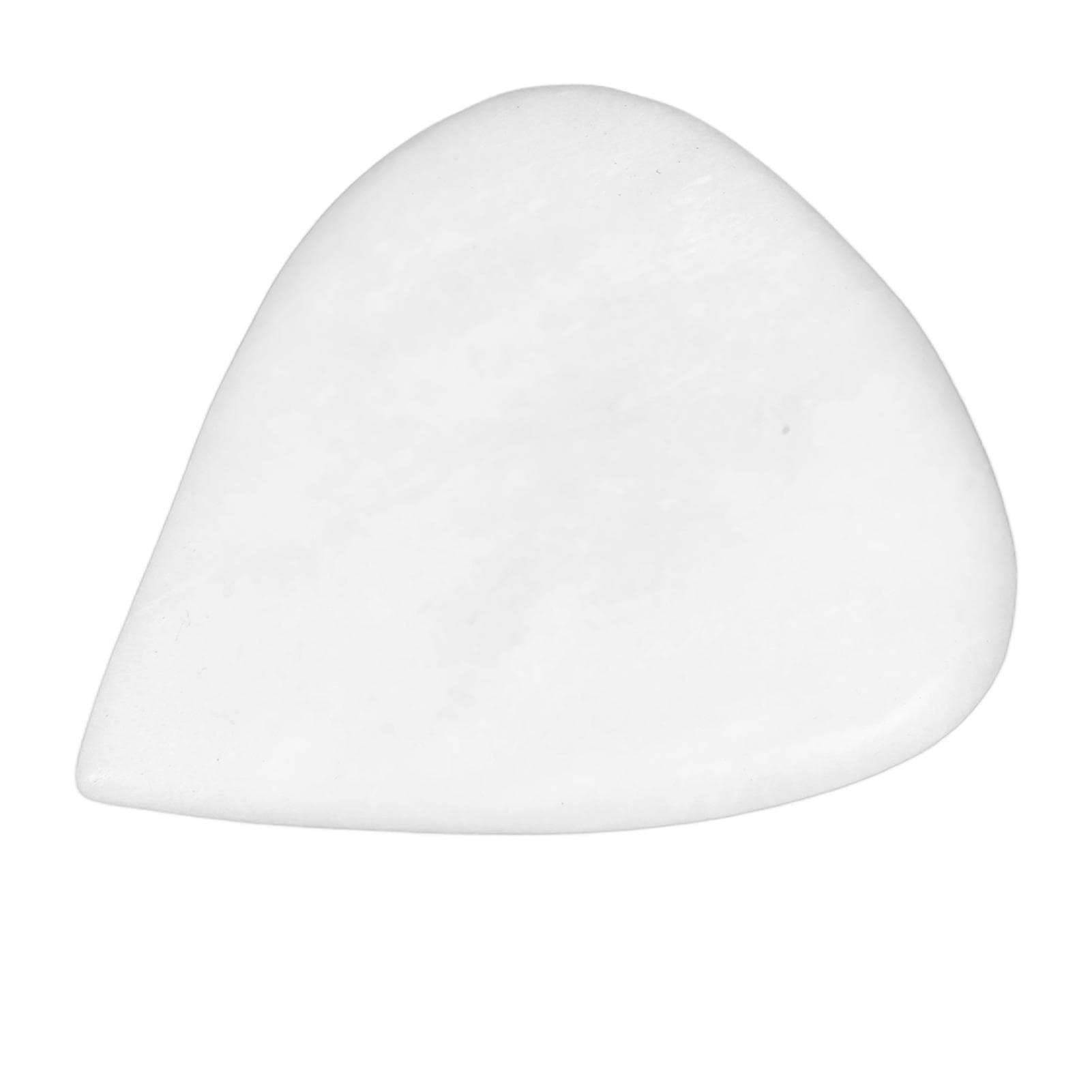 Guitar Bass Pick with Concave Design Natural Ox Bone Heart Shape Playing Pick for Stringed white