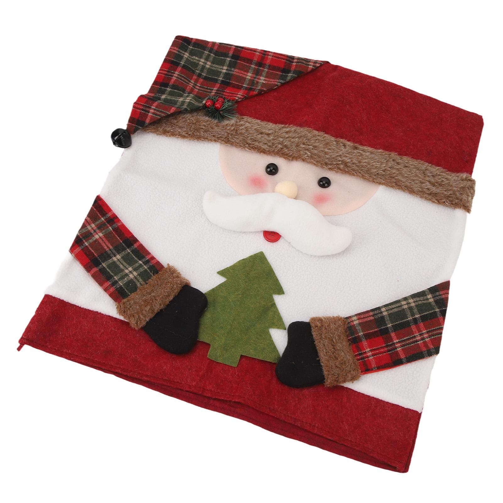 Xmas Dinner Chair Back Covers Easy To Install Soft Anti Wrinkle Non Slip Christmas Chair Slipcovers
