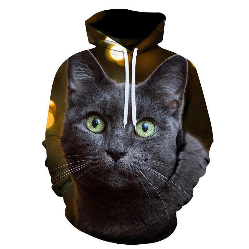 New Fashion Cat Hoodies 3D Animal Cat Printed Hoodie Casual Men Women Hooded Pullovers 5XL