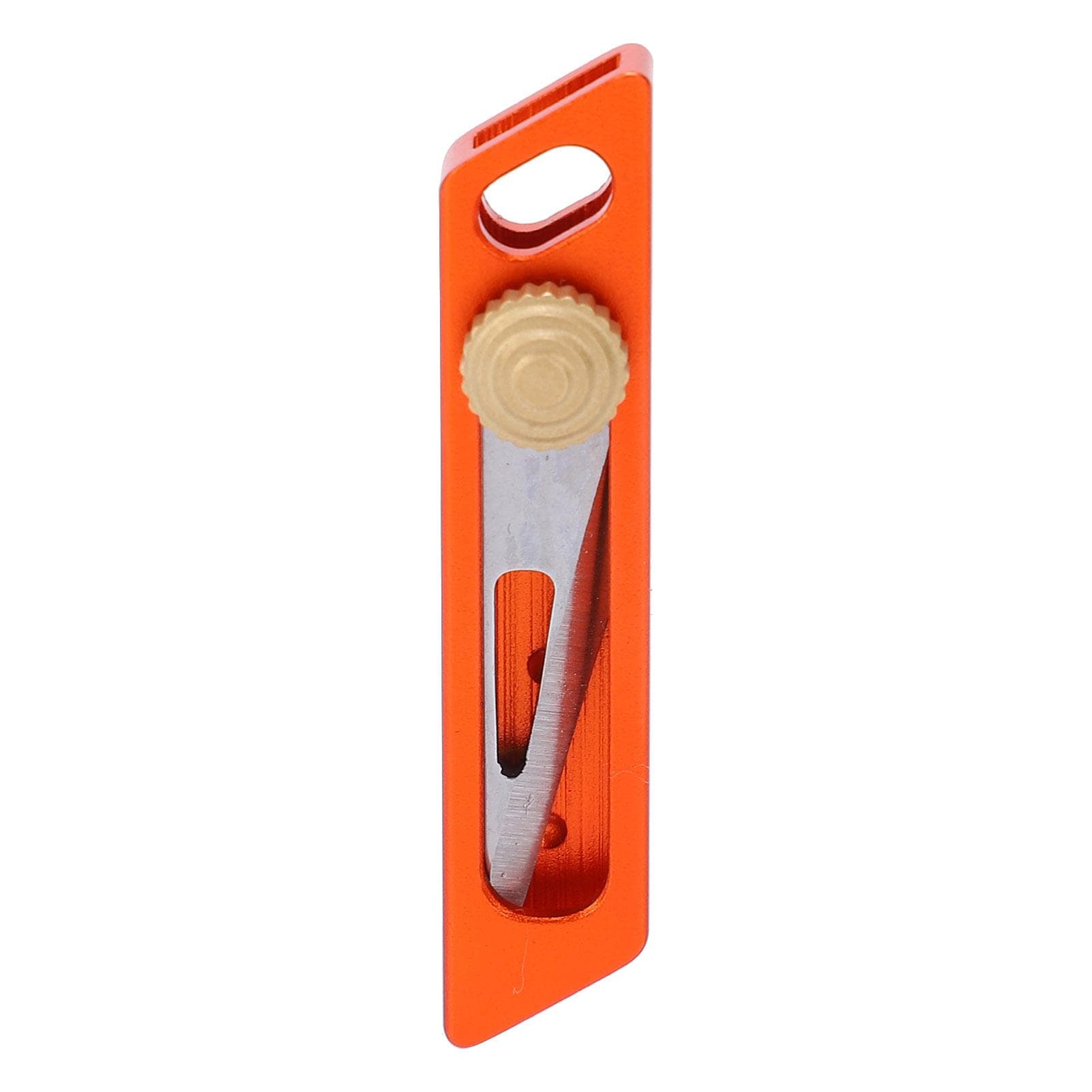 Mini Knife Gear Push Keyring Box Cutter Small Cutter Retractable Package Box Letter OpenerOrange