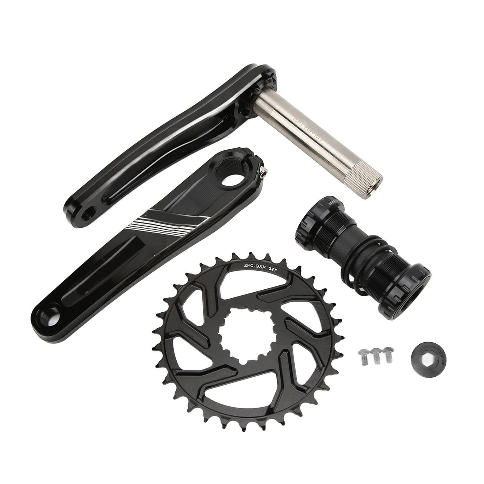 MEROCA 32T Direct Mount Mountain Bike Crankset Hollow Integrated Crank Set with Bottom Bracket and