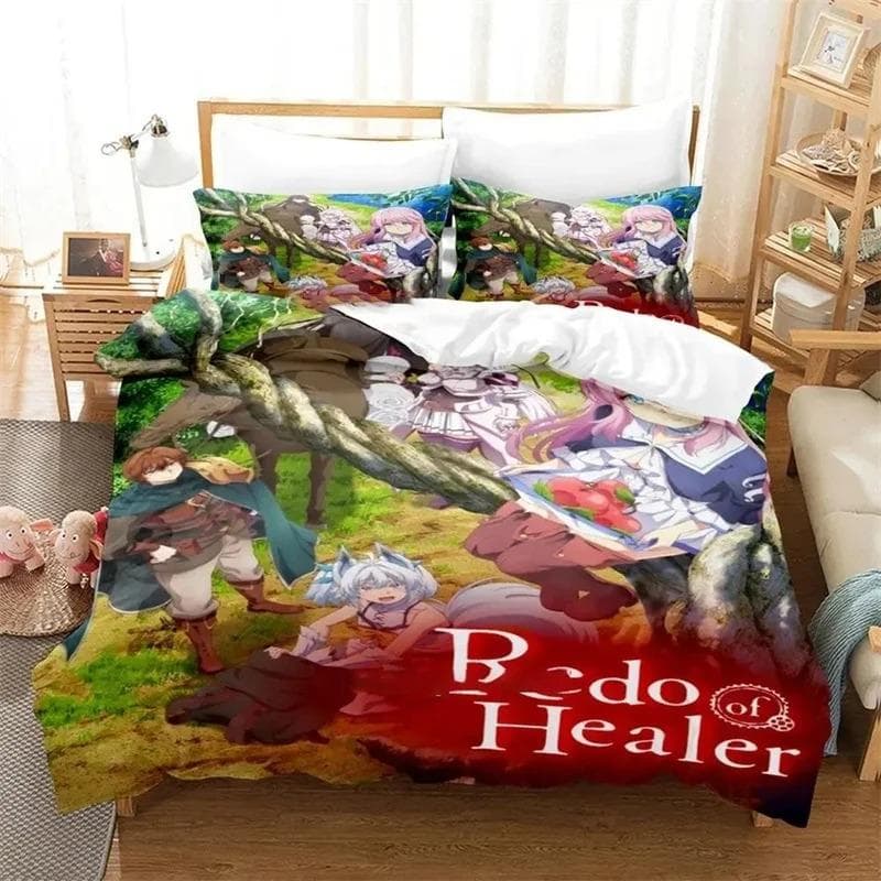 Anime Redo of Healer All Season Duvet Cover Bedding Comforter sets Soft Quilt Cover and Pillowcases Single Double Queen King 70x133cm 2pcs