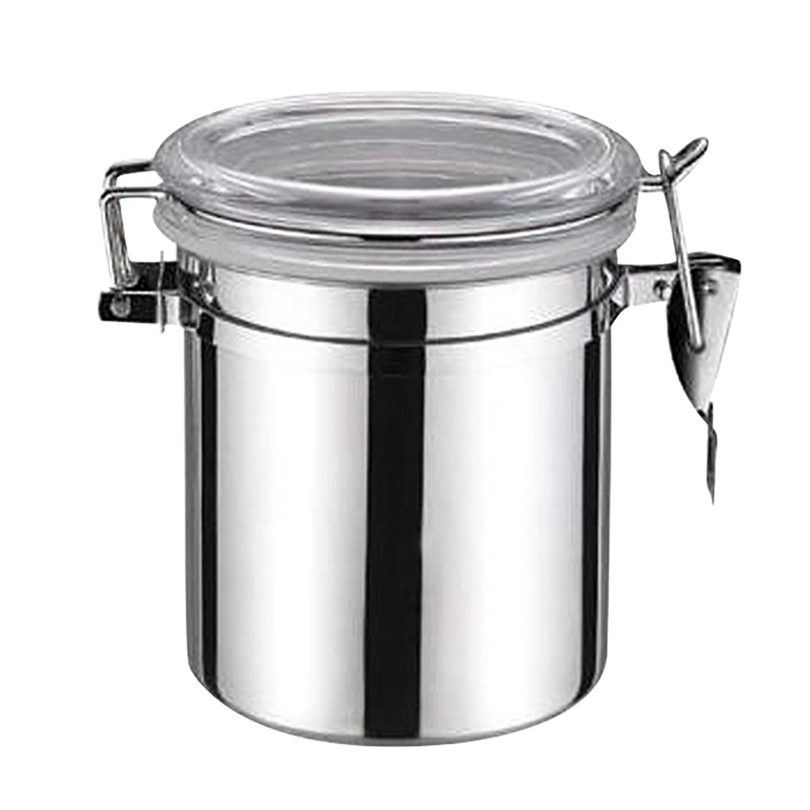 Stainless Steel Canister Airtight Kitchen Food Storage Keeping Home Coffee Milk Powder Tea Sealed 10x12.5cm