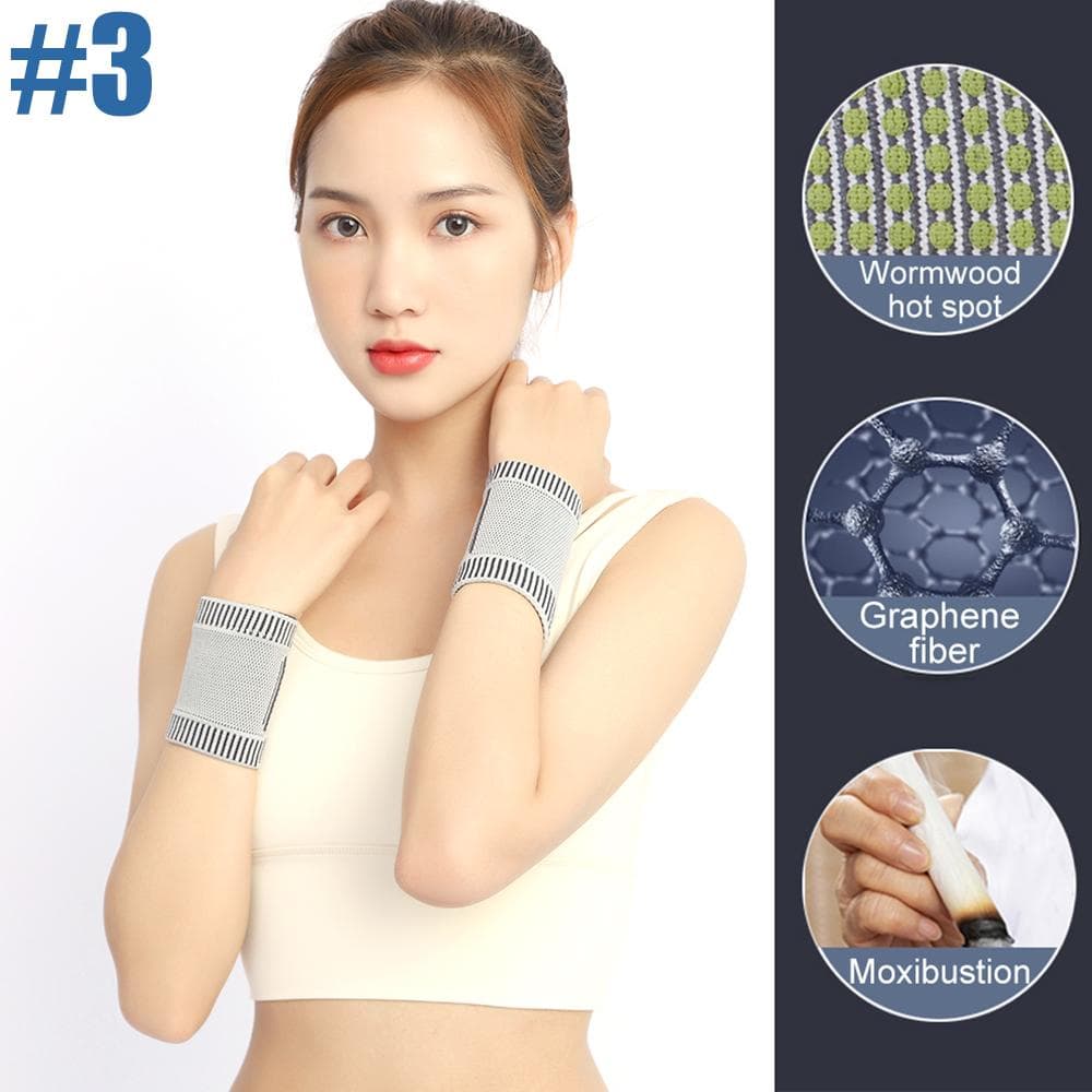 1Pair Graphene Wrist Compression Strap and Wrist Brace Sport Wrist Support L